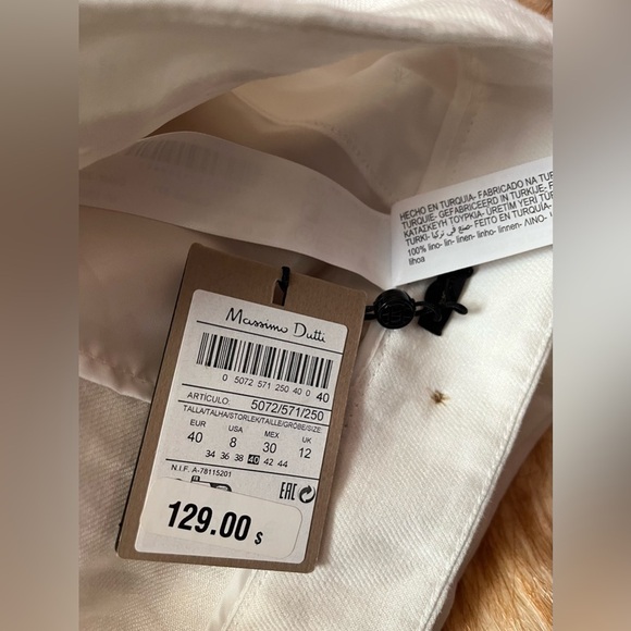 New MASSIMO DUTTI linen trouser Sz 8 US
High rise pant 5072 $129 wide leg - Picture 5 of 8